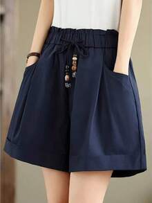 Women Shorts - Blue - View 3