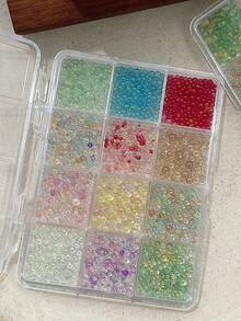 1 Box 3D Bubble Beads Mermaid Beads Rhinestone Nail Art Decor Candy Color INS Sweet & Spicy Style Iridescent Polarized Nail Art Set - Multicolor - View 7