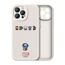 Miniso Las fundas para teléfono de Marvel Black Panther, Spider-Man, Iron Man, Capitán América y Thor son compatibles con iPhone 17 Pro Max/17 Pro/Air/16 Pro Max/15 Plus/14/13/IP 17/15 Pro/12 Pro/11/16 Plus. Estas fundas protectoras, resistentes a caídas y arañazos, son compatibles con dispositivos Apple. - Blanco - Ver 2