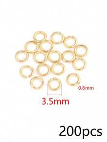 200 Pcs 304 Stainless Steel 18K Gold Plated Multi-Size Open Jump Rings Connector Rings, Handmade DIY Accessories For Necklace And Bracelet Making - Open Ring - View 7