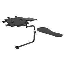 YUNRUX Adjustable Keyboard Stand For Desks With Cooling Fans And USB Power Supply, Height 42-60 Cm, Robust ABS And Stainless Steel Construction, Ideal For Offices - 黑色 - 查看 1