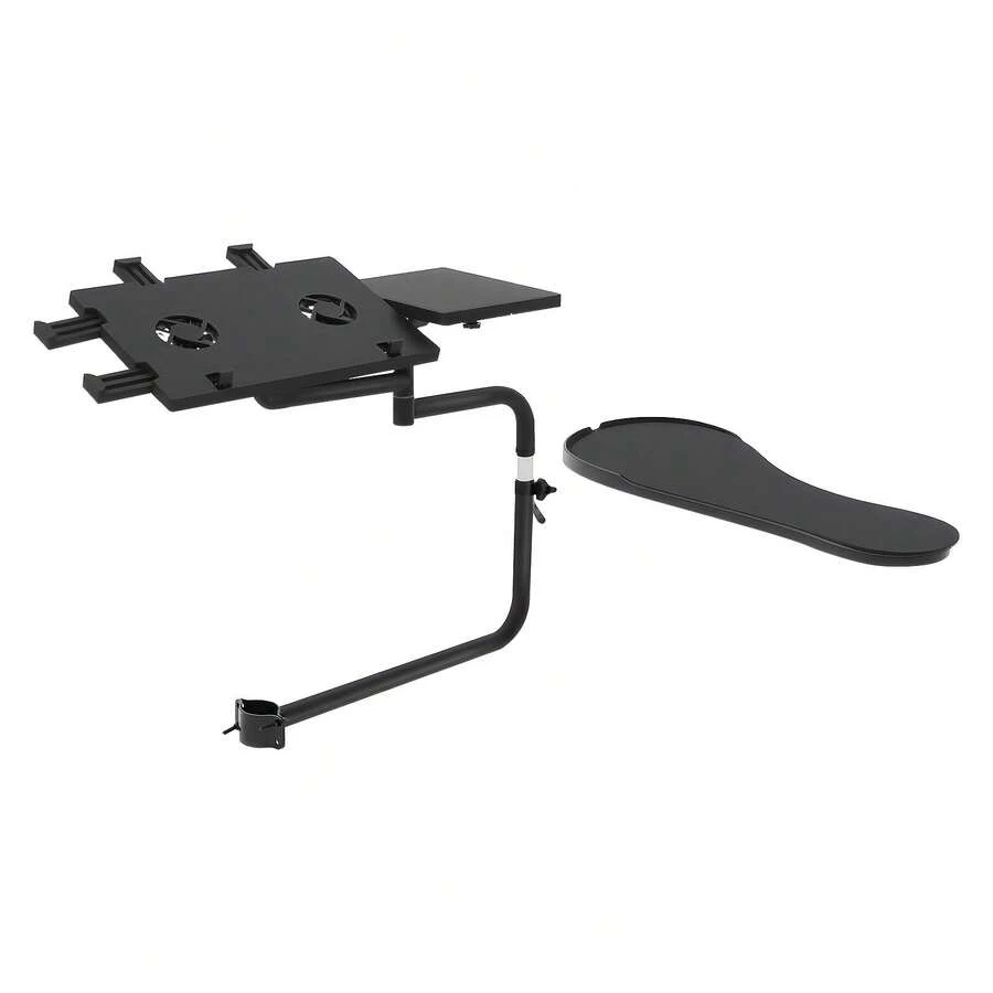 YUNRUX Adjustable Keyboard Stand For Desks With Cooling Fans And USB Power Supply, Height 42-60 Cm, Robust ABS And Stainless Steel Construction, Ideal For Offices - 黑色 - 查看 1