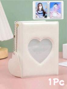 Álbum de tarjetas con forma de corazón de unicolor de alta calidad, álbum de almacenamiento de tarjetas de ídolos, álbum de fotos de alta calidad - multicolor - Ver 1