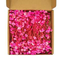 50/260pcs Mini Baby's Breath - For Resin Mold Art And Handicrafts, Ivory White Bouquet For Hair Accessories, Wedding Wreaths, Table Flowers, Home Decor, Etc. - Pink 1 - View 4