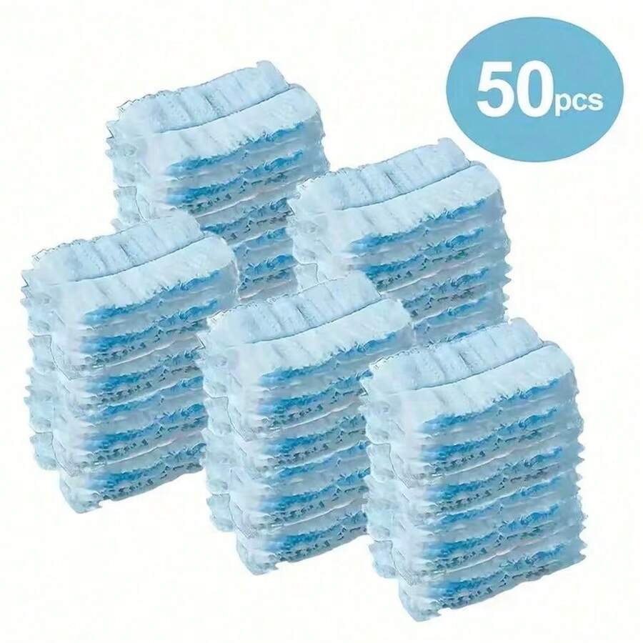 50pcs/30PCS/10pcs Disposable Electrostatic Dusting Cloths - Easily Clean Electronic Devices, Furniture, Blinds And Ceiling Fans - Cleaning Accessories Without Handle, Electrostatic Duster With Extendable Pole, Suitable For Desktops, Cars And Ceilings. (Different Batches May Have Slight Color Variations, Please Do Not Purchase If You Mind, Thank You To All Customers) - Blue and White - View 1
