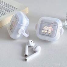 Ốp AirPods Sanrio My Melody Twin Outfit dễ thương, trong suốt, chống sốc, có giá đỡ xoay, tương thích với AirPods 1/2/3/4 và Pro/Pro 2 thế hệ 2, phù hợp cho AirPods Pro 3 mới, quà tặng cho bạn gái - bạc - Xem 2