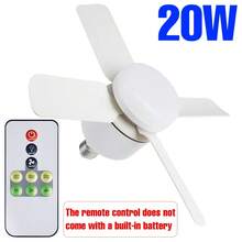 20W LED 靜音吸頂扇燈 附遙控器 E27/E26 燈泡 內嵌式 3 種模式 85V-265V 適用於居家 客廳 臥室 書房 宿舍 桌上 雙層床 辦公室照明 夏季露營帳篷 涼爽小風扇 低噪音 靜音無刷馬達 15W - LED Fan light - 查看 13