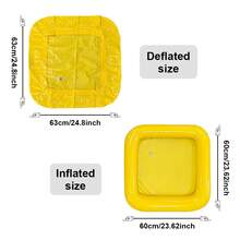 1pc New Large Capacity Inflatable Rectangular Ice Bucket, Party Inflatable PVC Outdoor Leisure Beverage Ice Bin, Holiday Atmosphere Decoration Gift - Multicolor - View 5