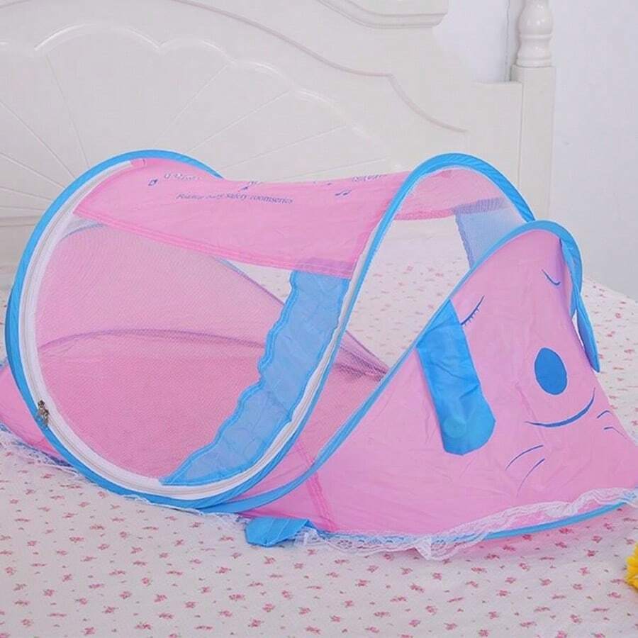 1pc Foldable Mongolian-Style Baby Mosquito Net Bed, Suitable For Infants Aged 0-2 Years. No Installation Required; Easy To Carry And Convenient. - Multicolor - View 1