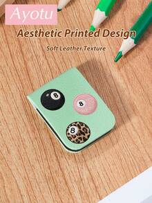 Ayotu Lucky Pool Shot Bookmark, Personalized Magnetic Bookmark,Dinosaur PU Leather,Stylish Design, Ideal For Reading, Journaling And DIY Crafts, Unique Stationery Decor For Book Lovers, Perfect For Middle School, High School, College And Art Students. - Multicolor - View 9