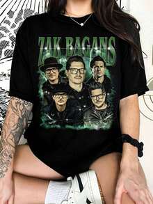Counterfeit Zak Bagans T-Shirt, Vintage Style Zak Bagans Tribute T-Shirt, Retro Zak Bagans Graphic, T-Shirts For Zak Bagans Fans, Ghostbuster T-Shirt - 黑色 - 查看 1