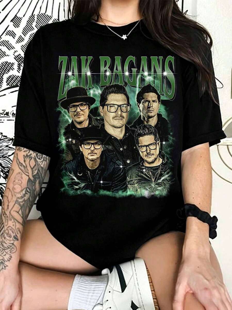 Counterfeit Zak Bagans T-Shirt, Vintage Style Zak Bagans Tribute T-Shirt, Retro Zak Bagans Graphic, T-Shirts For Zak Bagans Fans, Ghostbuster T-Shirt - 黑色 - 查看 1