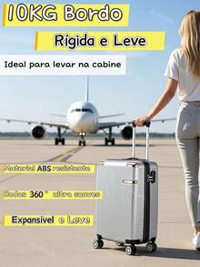 Standard ANAC Carry-On Suitcase 10KG 55x35x25cm Carry-On Suitcase With Zipper, Expandable, Removable Wheels, Carry-On Luggage, Can Be Taken Into The Airplane Cabin - 淺灰色 - 查看 3