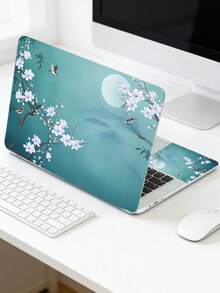 Miếng dán laptop 15-15.6 inch họa tiết hoa thẩm mỹ, nhiều mẫu hoa mộc lan & mặt trăng phương Đông, nhãn dán vinyl chống nước có thể tháo rời, không để lại vết keo - Xem 6