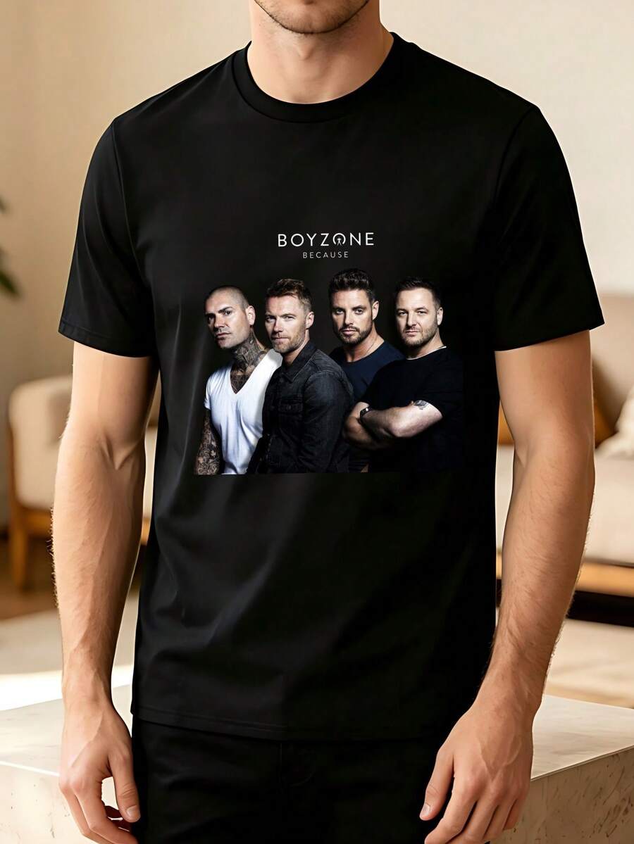 Boyzone's "One For The Road" 2026 Tour T-Shirt90s Boy Band Tee One For The Road Tee Boyzone Fan Merch Boyzone Tour Summer Clothes Women Mandalorian - Black - View 1