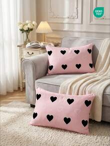 1pc/2pcs Printed Pillowcase, Without Pillow Insert, Daily Polyester Soft & Skin-Friendly Pillowcase, Comfortable Home Textile, Suitable For Living Room, Bedroom, Outdoor, Sofa Decor, Oeko-Tex Certified - Multicolor - View 2