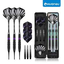 HUANQU 16g Steel Tip Darts Set 3pcs Professional Competition Practice Darts With Spare Shafts, PET Flights, Replacement Tips And Storage Box Compatible With Dartboard For Beginners And Professional Players Home Entertainment Party Holiday Gift - Multicolor - View 4
