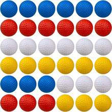 24 50 100 Pack Plastic Golf Balls Hollow Lightweight Practice Balls For Indoor Outdoor Training Golf Party Decorations - 50/包,混合裝 - 查看 8