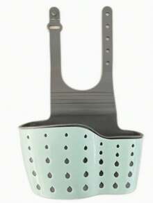 1/2pcs Double Layer Kitchen Storage Basket, Adjustable Sink Rack, Silicone Faucet Draining Basket, No-Drill Bathroom Shelf, Storage Box With Quick Drainage System, Suitable For Storing Sponges, Soap, Cloths, Brushes And Other Kitchen Supplies - A - View 12
