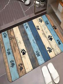 Crystal Velvet Paw Print Welcome Doormat - Durable & Quick-Drying, Suitable For Indoor And Outdoor Use - Stylish Decorative Rug For Living Room, Bedroom, Bathroom, Kitchen, Patio And Laundry Room - Multicolor - View 16