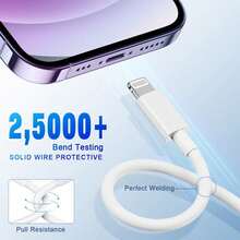 20W 雙輸出充電模組，耐用 USB-C 轉 Lightning/Type-C 數據線 3.3FT/1M，相容於 17-11 裝置的整合充電組 - 查看 4