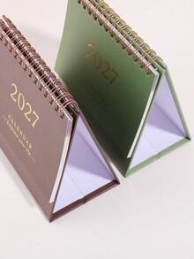1pc Vertical Flip Cover 2027 Calendar, 10 Colors To Choose From Office Desk Decorations, For Daily Schedule Planning And Important Day Marking, Back-To-School School Supplies For Friends - Single Piece - View 8