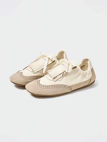 MASKERT Women's Retro Sports Shoes, Women's Board Shoes, Casual Shoes, Moral Training Shoes, Daily Work Travel, Outdoor Fitness Women's Shoes, Comfortable And Lightweight - Beige - View 3