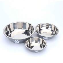 1pc Stainless Steel Pet Bowl, Dog Food Bowl, Cat Bowl, Anti-Slip Water Bowl, Pet Anti-Slip Anti-Fall Drinking Bowl, Suitable For Medium Dogs, Small Dogs And Kittens, Portable And Practical, Great Gift For Pets - Multicolor - View 10