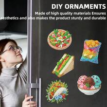 20pcs Diamond Painting Magnets Set, Diamond Art Magnets, Refrigerator Magnetic Stickers, Suitable For DIY Crafts, 5D Rhinestone Gem Art Painting Kit, Suitable For Adults And Beginners (Food Series) - View 9