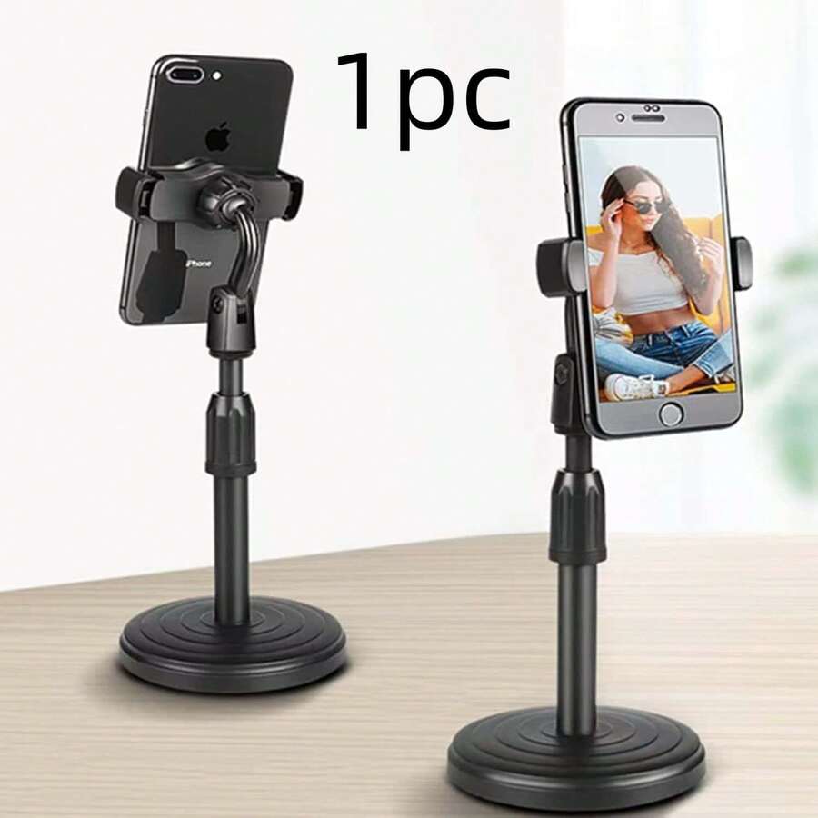 Adjustable Height & Angle Phone Stand, Desktop Phone Holder, Universal For 3.5" To 6.7" Smartphones, Suitable For Home, Office, Work, Leisure, Video Calls, Live Streaming, Stable Base, Easy To Use