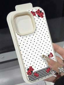 波點花卉與瓢蟲圖案手機殼，相容 iPhone 17 Pro Max，適合作為生日與聖誕禮物送給情侶、女性、女兒、男朋友、女朋友及青少年女孩 - 彩色 - 查看 3