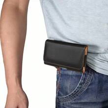 Universal Phone Waist Bag Protective Case, Belt Waist Pouch For Elderly Phone And Smartphone, Leather Waist Bag For Middle-Aged And Elderly - Black - View 6