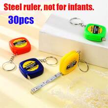 2/10/15/20/30/50個迷你伸縮捲尺鑰匙圈 - 1m/3ft 緊湊口袋尺寸 - 適合日常使用、派對、學校和促銷禮品，便於攜帶以備緊急使用 - 金屬刀片，無鉛，不適用於兒童 - 彩色 - 查看 17