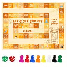 LET'S GET SPRITZY 2-8人對戰派對桌遊，快節奏趣味挑戰與話題啟動，適合生日、晚餐與社交聚會，家庭遊戲之夜絕佳選擇 - 橘色 - 查看 5