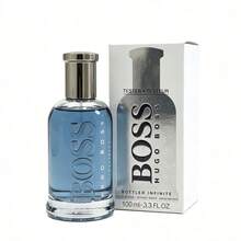 Three Neutral Perfume Of HUGO BOSS Series Spray, Fresh Wood Fruit Flavor, 3.4oz100ml Lasting Fragrance, Unique And Charming Fragrance, Suitable For Any Occasion, Gift Choice - Blue - View 2