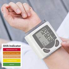 AVXLRQ Wrist Digital Blood Pressure Monitor With Large LCD Screen-Including Hypertension Detector, Heart Rate And Pulse Measurement, Memory Function And Battery Power Supply (Excluding Battery) - White - View 9