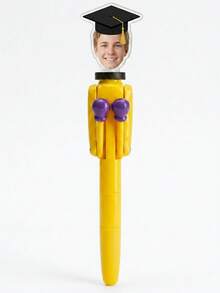 Custom Graduation Photo Retractable Pen, Printed With Portrait And Graduation Cap Patterns. Suitable For Daily Writing By Students And Teachers, It Is An Ideal Gift For Graduation Season, Back-To-School Season And Birthdays - Multicolor - View 12