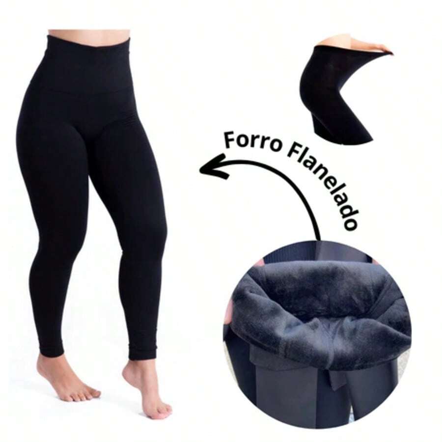 Thermal Flannel Tights 80 Denier - With And Without Foot - 沒有腳 - 查看 1