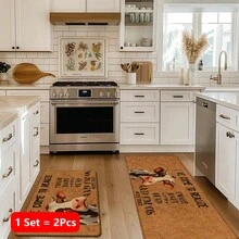 1pc, Home Decor, Funny Cow Pattern Print, Linen Kitchen Rug, Kitchen Mat, Floor Mat, Bathroom Mat, Door Mat, 3D Print Rectangular, Suitable For Living Room, Bedroom, Hallway, Bathroom, Laundry Room - Polyester Rug, Suitable For Indoor And Outdoor Home Decor - Multicolor - View 17