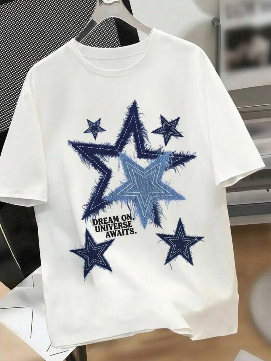 Fashionable Printed T-Shirt For Men, One-Piece Made To Measure - White - View 1