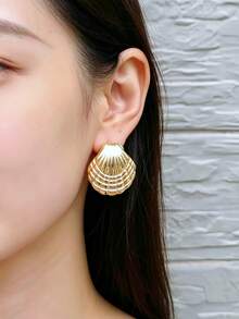 6-18PCS Vintage Elegant Gorgeous Women's Metallic Gold CCB Earring Set Suitable For Daily And Party Wear - Gold - View 6