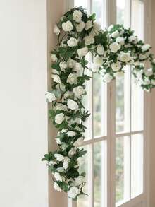 1/5/8pcs Artificial Flexible Rose Vine - Flexible Single To Multi-Piece Combination Packs To Meet Different Needs From Daily Home Decor To Large Event Scenery. Comes With Flexible Stems That Can Be Bent And Wrapped Freely, Ideal Base Material For DIY Enthusiasts To Create Their Own Garden Atmosphere - Multicolor - View 8
