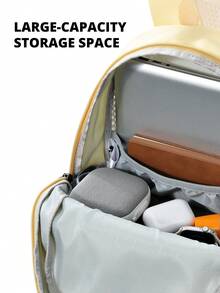 CAMEL CROWN Foldable Large Capacity Travel Backpack, Short Trip Fitness Storage Bag - Creamy Yellow - View 2