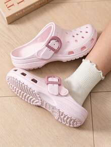 Crocs 女款運動穆勒涼鞋 彩色扣環 2026夏季新款 粉色 封趾沙灘拖鞋 休閒沙灘拖鞋 213347-7DF - 粉色 - 查看 3