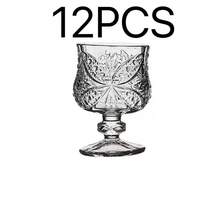 12/6/4/2/1pc Diamond/Butterfly Pattern 40ML Stemmed Glass Cups, Transparent & Refractive, High-Aesthetic Mini One-Sip Teacups, Tall Stem Design Prevents Overdrinking - Clear - View 10