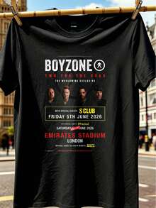 Boyzone's "One For The Road" 2026 Tour T-Shirt90s Boy Band Tee One For The Road Tee Boyzone Fan Merch Boyzone  Tour Summer Clothes Women Mandalorian - Black - View 1