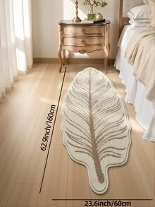 DAJIANG 1PC Feather Shaped Area Rugs Outdoor RugsRunner Area Rug TPR Backing Non-Slip Floor Mat, For Bathroom, Indoor, Corridor, Bedroom, Living Room, Beside Throw Rugs Machine Washable Rug, Easy Clean Entryway Mat, Pet Friendly Decor - Multicolor - View 14