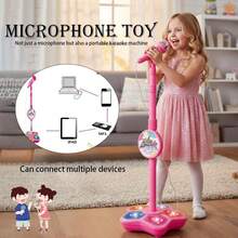 Kids Microphone With Adjustable Stand, Karaoke Toy,Bring Live Concert Fun Home, Builds Confidence & Creativity, Great Gift For Kids(Birthday/Festival - Multicolor - View 10