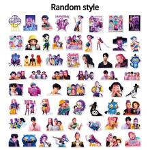 60入 K-POP D-Emon H-Unters 貼紙，混色角色印花貼紙，適用於粉絲派對、剪貼簿、筆電裝飾、水壺、手機殼、文具、派對小禮物 - 彩色 - 查看 9
