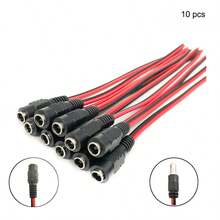 18 AWG 22AWG männlicher weiblicher DC-Stromstecker 5V 12V 5,5x2,1mm Kabelstecker Adapter, geeignet für Fernseher, Kamera, 5050 2835 LED-Streifenleuchten - Weiblich & Männlich - Übersicht 6